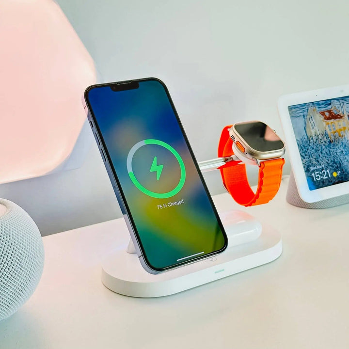Wireless Charging Station Fast Charge Pad Multiple Devices