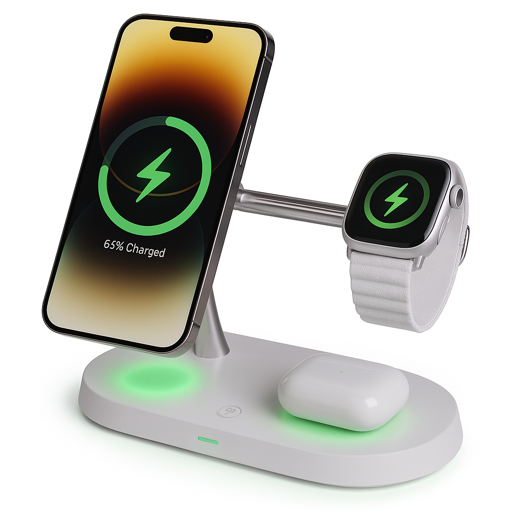 Wireless Charging Station Fast Charge Pad Multiple Devices