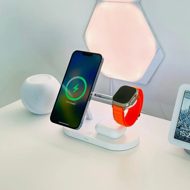 Wireless Charging Station Fast Charge Pad Multiple Devices