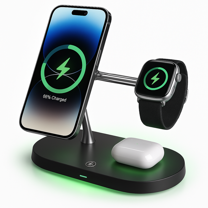 Wireless Charging Station Fast Charge Pad Multiple Devices